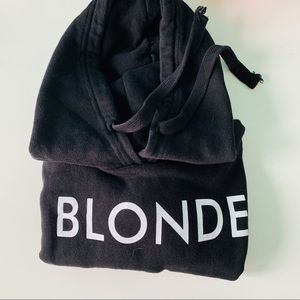 blonde cropped sweatshirt